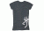 Browning Womens Studded Buckmark S/S Tee-Fitted, Charcoal, M BRD020052.097900.M