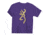 Youth Graphic Gold Glitter Buckmark Short Sleeve T-Shirt, Purple