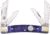 Buck Creek Bobcat Blue Pick Bone Folding Knife, Blue pick bone handle, BC-664BLPB
