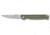Buck Knives 251 Langford Knife, 3.375in, 7Cr Stainless Steel, Straight, G10, Satin, Green, 0251GRSB/13044