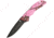 Buck Knives BHW Bantam Pink Camo Folding Knife,3.5in,420HC Steel,Drop Point,Pink Camo,ETP Handle BU10593