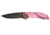 Buck Knives BHW Bantam Pink Camo Folding Knife,3.5in,420HC Steel,Drop Point,Pink Camo,ETP Handle, BU10593