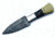 BucknBear Boot Hunter Dagger Fixed Knife, Micarta/Bone Handle, Silver Blade, NSN N BNB15916