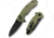 BucknBear Button Lock Raven Knife Od Green - BNB2024G