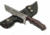 BucknBear Damascus Tanto Tracker with G10 Handle, Red/ Silver, BNB1225TT