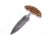 BucknBear Push Fixed Dagger with Walnut Handle, Silver, Wood, BNB15256