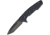 BucknBear Tactical Linerlock Folding Knife, 3.5in Black Titanium Coated D2 Tool Steel Tanto Blade, Black G10 Handle, Pocket Clip, Black, 4041
