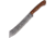 BucknBear Utility Machete w/Burl and Rosewood Handle, 14in Fixed Blade Knife, 14in Overall, 9in 256 Layer Damascus Steel Wharncliffe Blade, Burl And Rosewood Handle, Brown Leather Belt Sheath, 15257