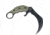 BucknBear Velociraptor Claw Karambit with 440C Handle, Black, Green, BNB1066KABGB