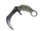 BucknBear Velociraptor Claw Karambit with 440C Handle, Black, Green, BNB1066KABGB