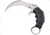 BucknBear Velociraptor Claw Karambit with G10 Handle, Black, Silver, BNB1066KAS