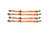 Bulldog Winch 4Pc Cambuckle Strap Set, 2X60in HD, Orange, 20303