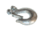 Bulldog Winch Hook, 7/16in w/ Clasp G70, Alloy Steel, Zinc Plated, Silver, 20122