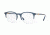 Burberry BE2272 Single Vision Prescription Eyeglasses 3719-51 - Top Blue On Crystal Frame