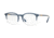 Burberry BE2272F Prescription Eyeglasses 3719-53 - Top Blue On Crystal Frame