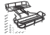 Burromax HRH Utility Rack Set, Front and Rear, Black, 16106