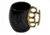 Caliber Gourmet Brass Knuckle Mug, Black and Gold
