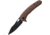 Camillus Knives Blaze Linerlock Brown Folding Knife, 2.75in Carbonitride Titanium Coated D2 Tool Steel Blade, Coyote Brown Textured G10 Handle, Quick Launch Dual Bearing System, Coyote brown, 19808