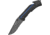 Camillus Knives Thin Blue Line Linerlock A/O Folding Knife, 3.25 black Carbonitride Titanium coated 440 stain, Black textured TPR handle, 19653