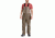 Carhartt Angler Bib Pants - Mens, Desert/Driftwood, M-REG 102984-254-REG-M