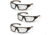Carhartt Carbondale Safety Glasses, Clear Lens w/ Black/Tan Frame, Pack of 3