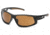Carhartt Ironside Safety Glasses Safety Glasses w/ Bronze Anti-Fog Lens, Black/Tan, CHB618DT