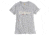 Carhartt Lockhart Graphic Scrpt Logo Short Sleeve V-neck T-shirt - Womens, Heather Gray, REG-L 103079-034-REG-L
