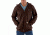 Midweight Hooded Zip-Front Sweatshirt - Mens-Dark Brown-Large-Regular