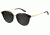 Carrera 126/S Sunglasses CA126S-06UB-NR-4922 - Shiny Black-Gold Frame, Brown Gray Lenses, Lens Diameter 49mm, Distance Between Lenses 22mm