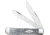 Case Trapper Folding Knife, 3.27 in Blade, Tru-Sharp Stainless, Plain, Grey, 34200