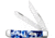 Case Trapper 2 Blades Folding Knife, 3.25in, 3.27in, Tru-Sharp Stainless Steel, Spey, Clip Point, Blue Crackle Kirinite Handle, 50720