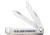 Case Air Force Trapper Folding Knife, 4.13in Closed, Mirror Clip/Spey Blades, Natural Smooth Bone Handle, 32404