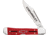 Case Chevrolet Mini Copperlock Folding Knife, 3.63in Closed, 2.72in, Mirror Locking Clip Blade, Red Smooth Synthetic Handle, 33706