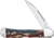 Case Copperlock Vintage Flag Folding Knife, 4.25in Closed, Mirror Wharncliffe Blade, Vintage Flag Embellished Natural Bone Handle, 36033