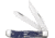 Case Ford Trapper Natural Bone Folding Knife, Mirror finish stainless clip and spey blades, Natural smooth bone handle, 14328