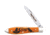 Case Halloween Gift Tin - Embellished Smooth Persimmon Orange Bone Tear Drop Knife, 10573
