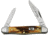 Case John Wayne Folding Knife,3.25in closed,Stainless Clip and Pen Blade,Genuine Burnt Stag Handle CA10689