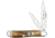 Case John Wayne Peanut Burnt Stag Folding Knife,Stainless Steel,Standard Edge,Clip and Pen,Mirror Polish,Burnt Stag Handle CA10698