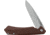Case Kinzua Folding Knife, 4.75in Closed, S35VN, 3.35in Stonewash Tanto Blade, Brown Smooth Aluminum Handle, 64692