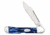Case Blue Pearl Kirinite - CopperLock Folding Knive, Surgical Steel Locking Clip Blade, Blue Multi Handle, 4.25in Closed, 23438