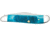 Case Caribbean Blue Bone - Sawcut Jig Peanut Folding Knive, Surgical Steel Clip and Pen Blades, Caribbean Blue Bone Handle, 2.875in Closed, 25596