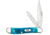 Case Caribbean Blue Bone - Sawcut Jig Peanut Folding Knive, Surgical Steel Clip and Pen Blades, Caribbean Blue Bone Handle, 2.875in Closed, 25596