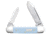 Case Ice Blue Ichthus - Baby Butterbean Folding Knive, Surgical Steel Spear and Pen Blades, Smooth Ice Blue Synthetic Handle, 2.75in Closed, 23383