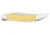 Case Small Texas Toothpick Folding Knife, 3 in, Tru-Sharp Surgical Steel, Yellow Synthetic Handle, 81095