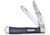 Case Trapper Corelon Folding Knife, Mirror SS Clip/ Spey Blades, Black Smooth Corelon Handle, Nickel Silver Bolster, Inlay Shield, Blade Etching, black, 9254ABC