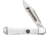 Case USMC CopperLock Synthetic Folding Knife, 4.25in Closed, Mirror Clip Blade, White Smooth Synthetic Handle, 13201
