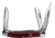 CattlemanS Cutlery Cowhand Stockman Red Folding Knife, Satin finish 3Cr13 stainless clip, sheepsfoot, and, Black and red G10 handle, CC0001GRD
