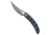 Cavol Knives Kamasu Folding Knife, 3.55in, Bohler M390 Stainless Steel, Trailing Point Blade, G-10, Titanium, Black/Blue Handle, Black/Blue/Gray, 8.47 inch, BHQ-197908