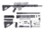 CBC Industries Unassembled AR-10 Rifle Kit, 18 in, 0.308 Win, Black, U-205-480