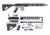 CBC Industries Unassembled AR-15 Pistol Kit, 16 in, 7.62X39, Black, U-205-434